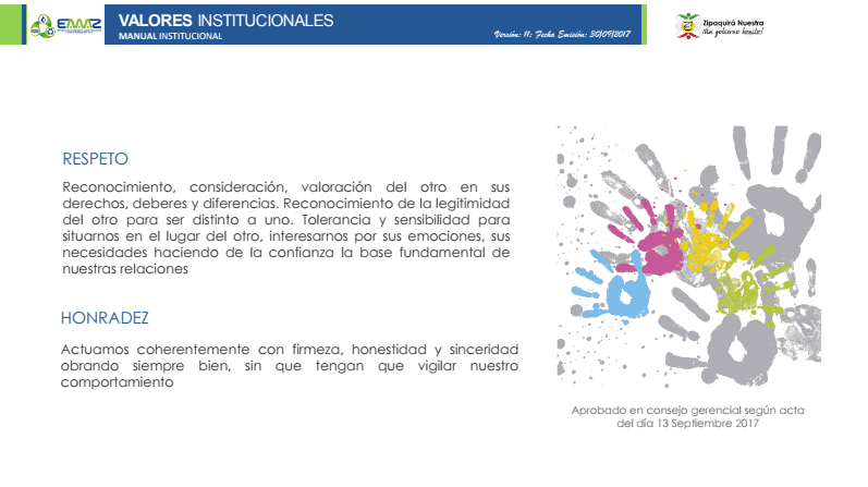 EAAAZ Valores institucionales